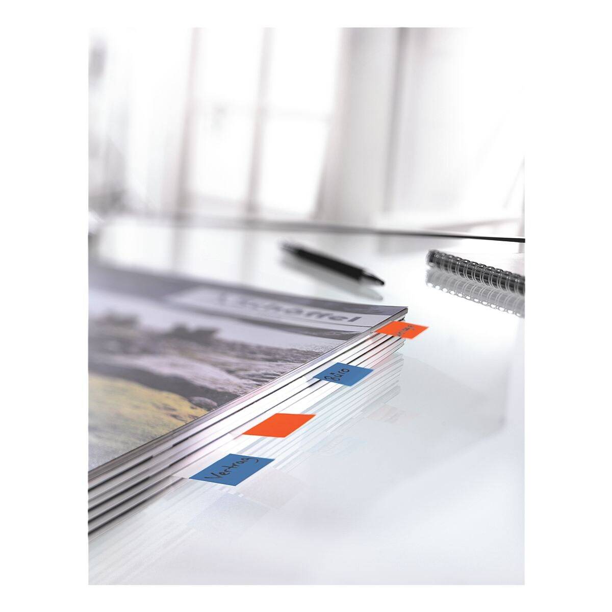 Sigel Haftmarker »Transparent« HN614 50 x 20 mm, orange/blau/gelb/pink-2