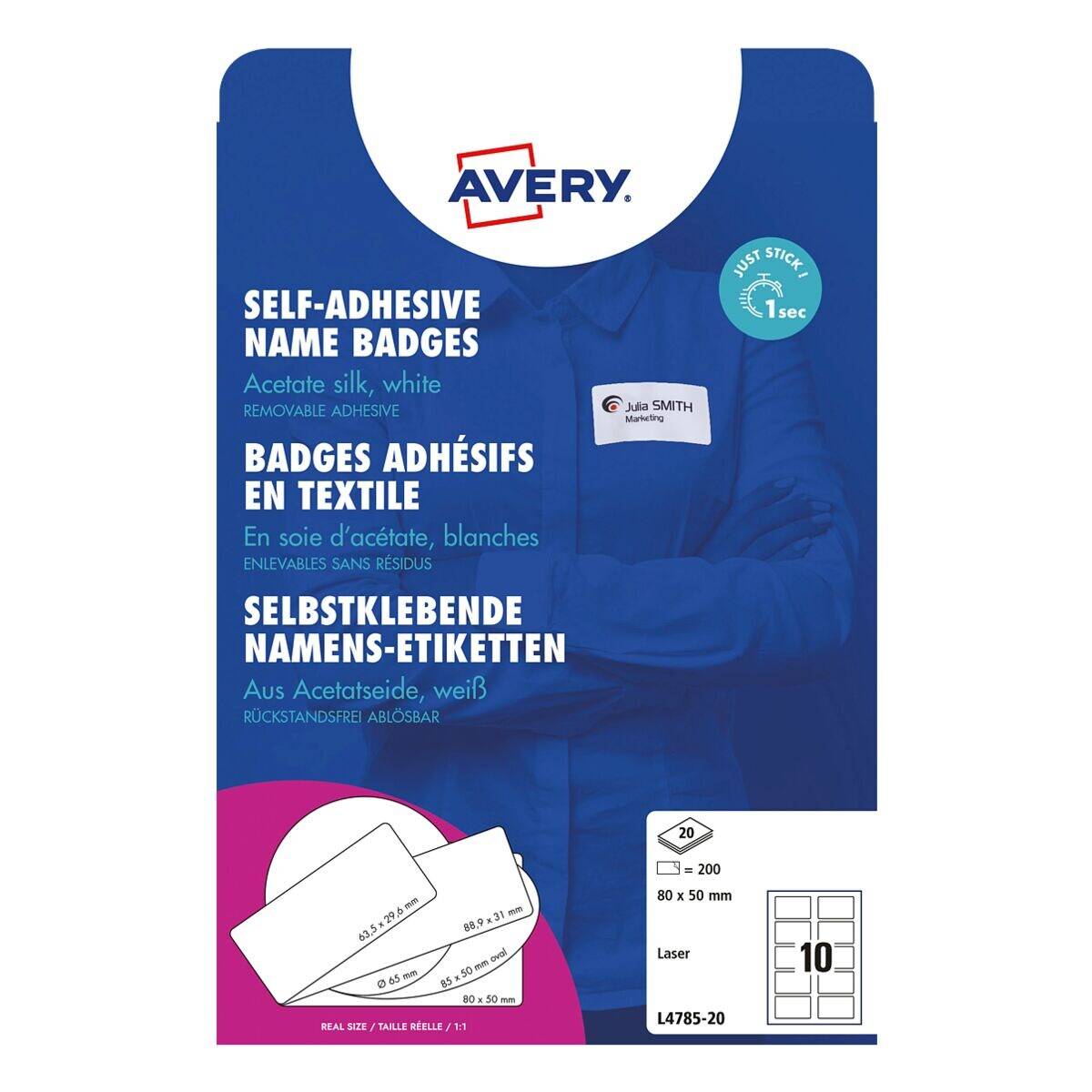 ETIKETTEN Namen 80x50mm ws-1
