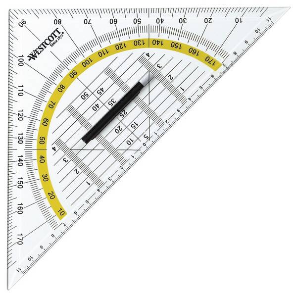 Westcott Geometriedreieck 22 cm mit Griff