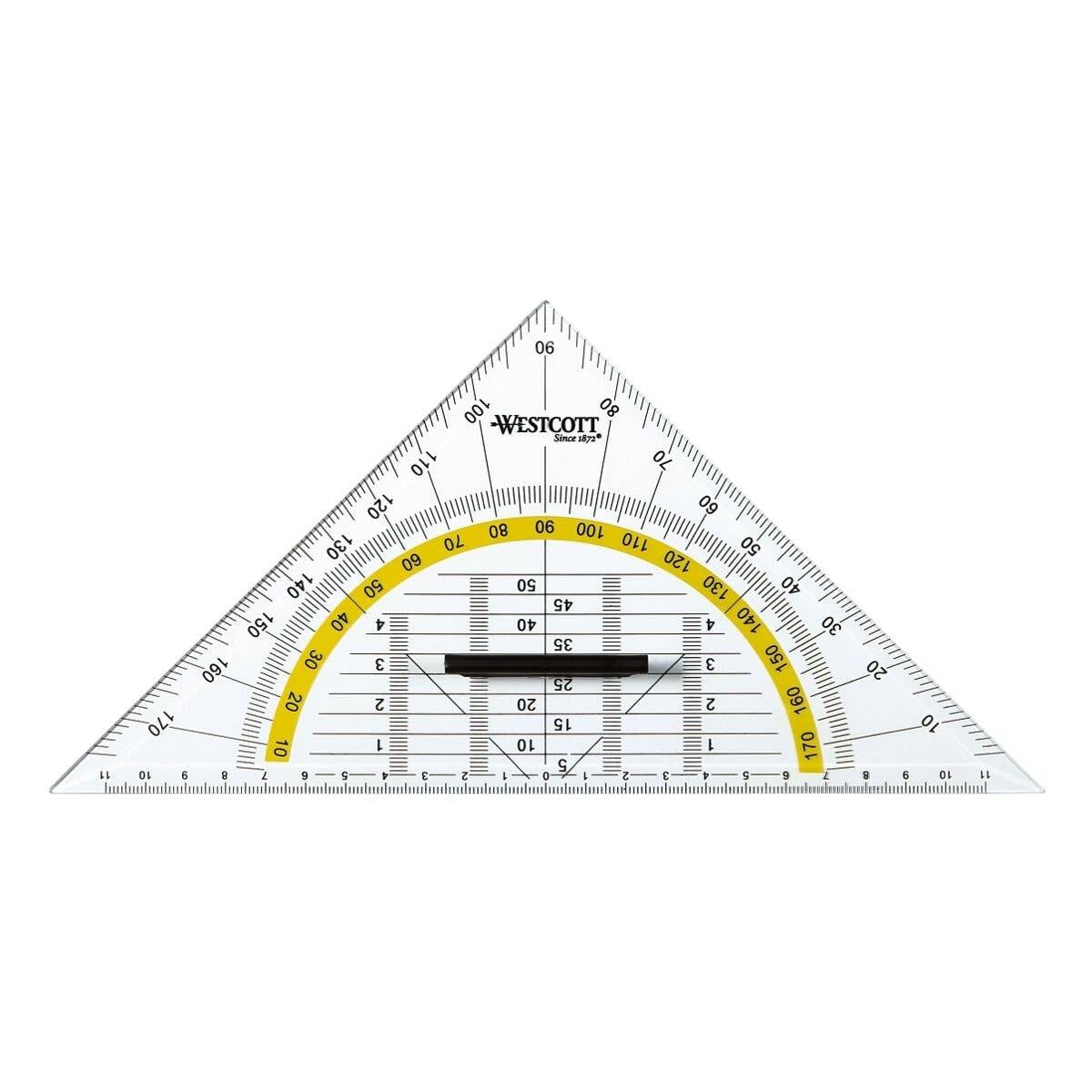 Westcott Geometriedreieck 22 cm mit Griff-1