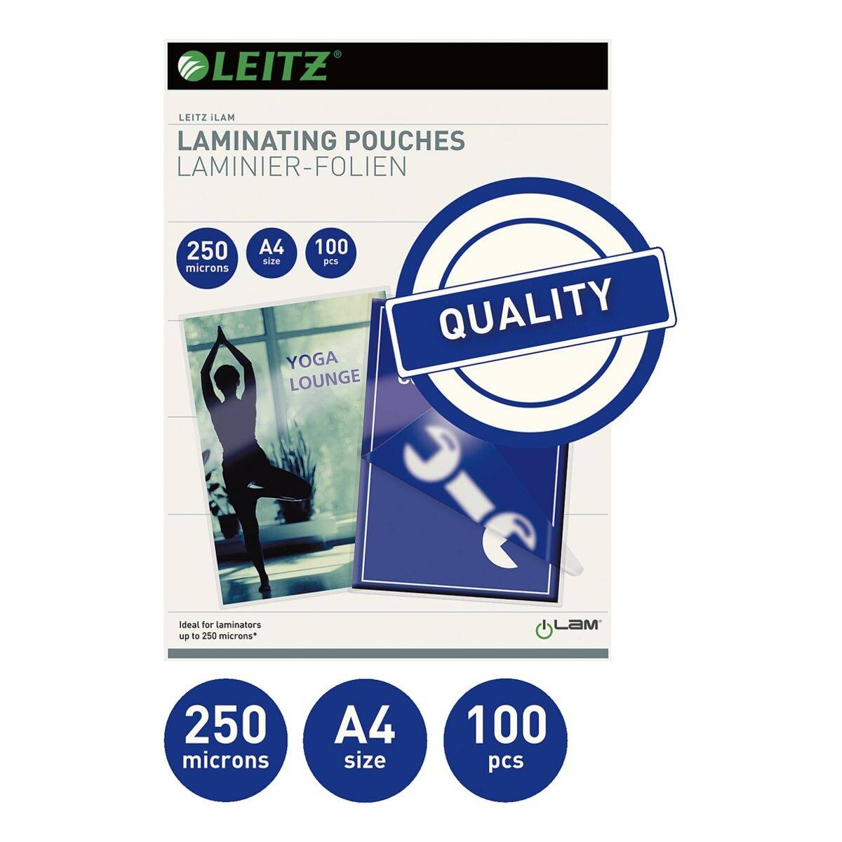 Leitz Laminierfolien A4 100 Stück 250 mic-1