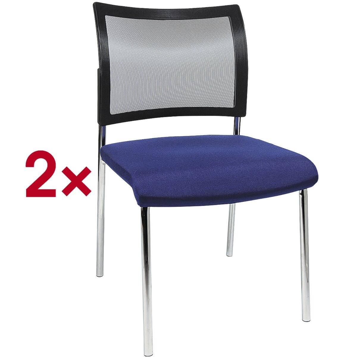 Topstar 2er-Set Stapelstühle »Visit 10« Netzrücken ohne Armlehnen-0