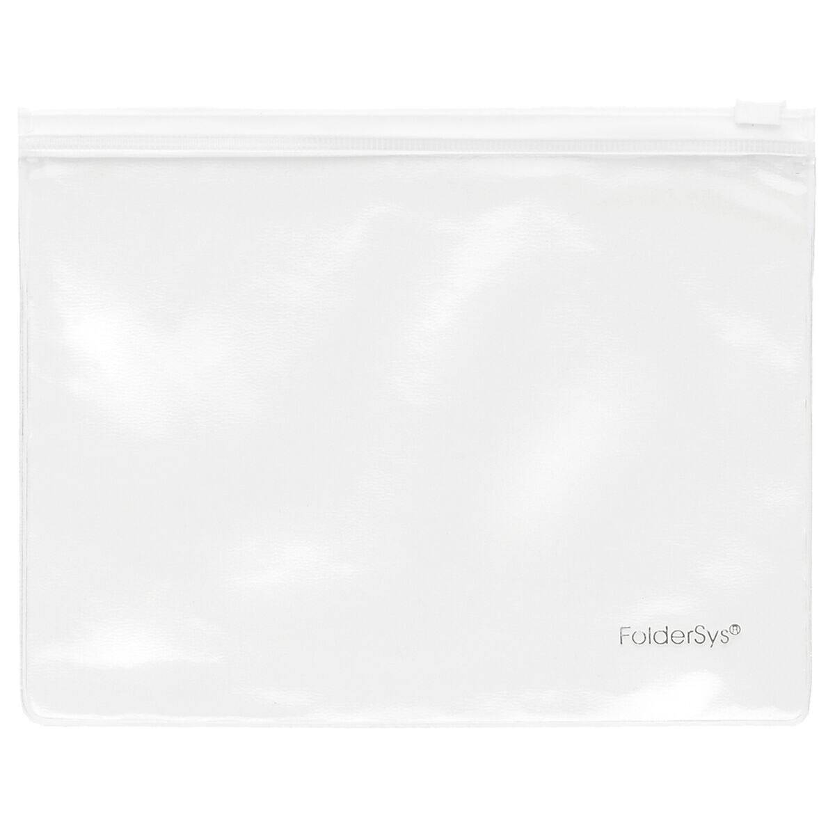 Gleitverschlusstasche 175x125mm PVC mit Plastikzip Zipp weiß-2