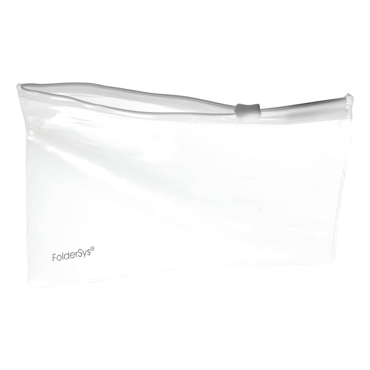 Gleitverschlusstasche 175x125mm PVC mit Plastikzip Zipp weiß-4