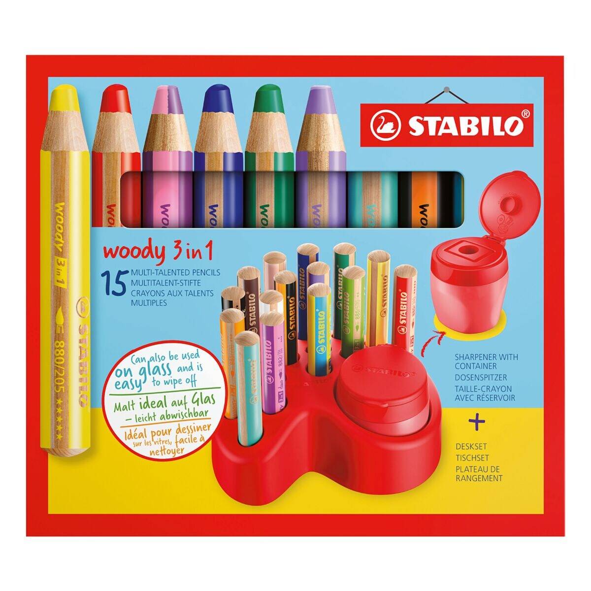 STABILO Buntstifte woody 3in1 Mehrfarbig 880/15-01-1