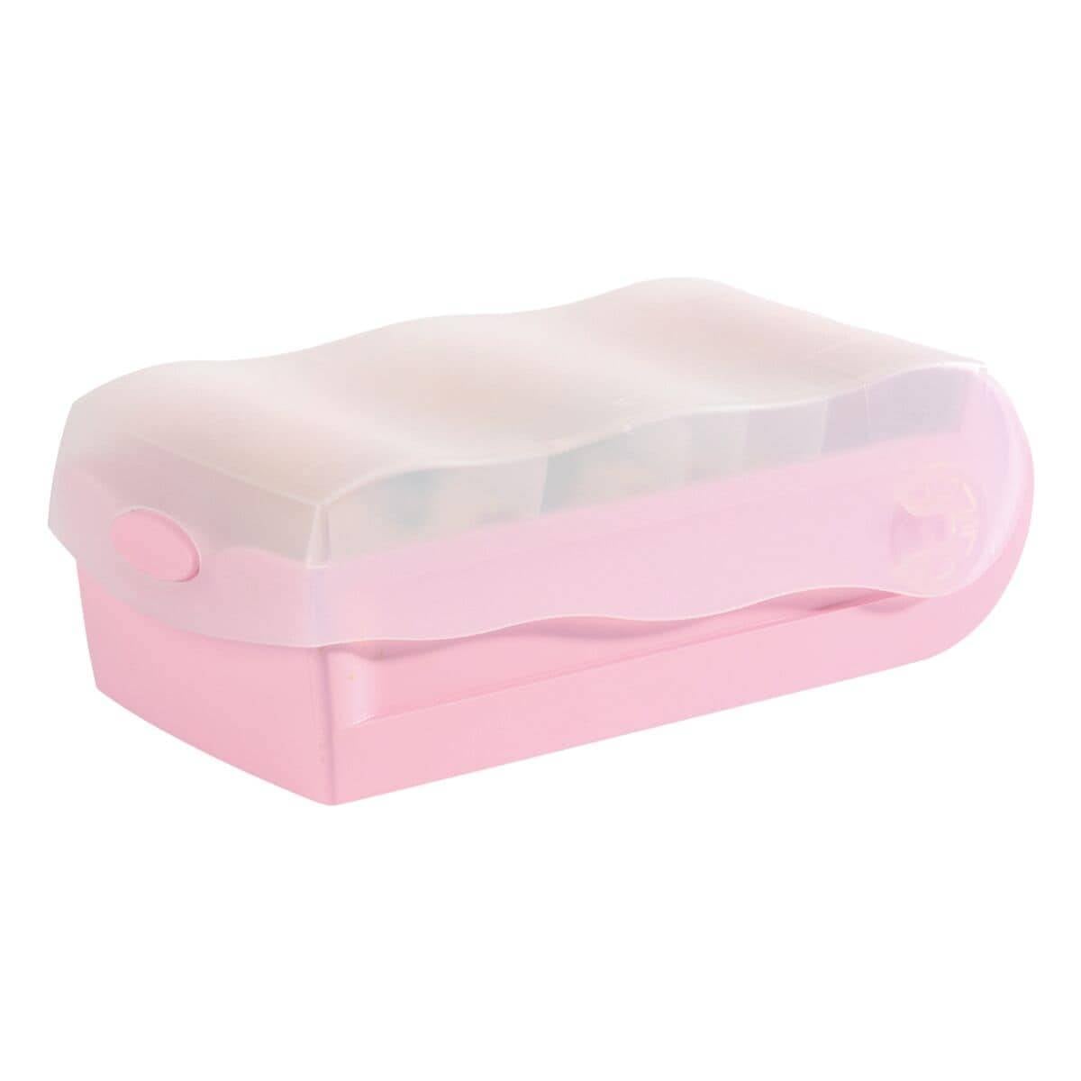 HAN - Lernkartei CROCO DIN A8 rosa/pastell mit 5 Stützplatten und 100 Karten-1