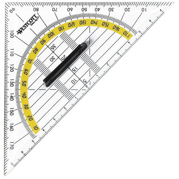Westcott Geometriedreieck 14 cm mit Griff