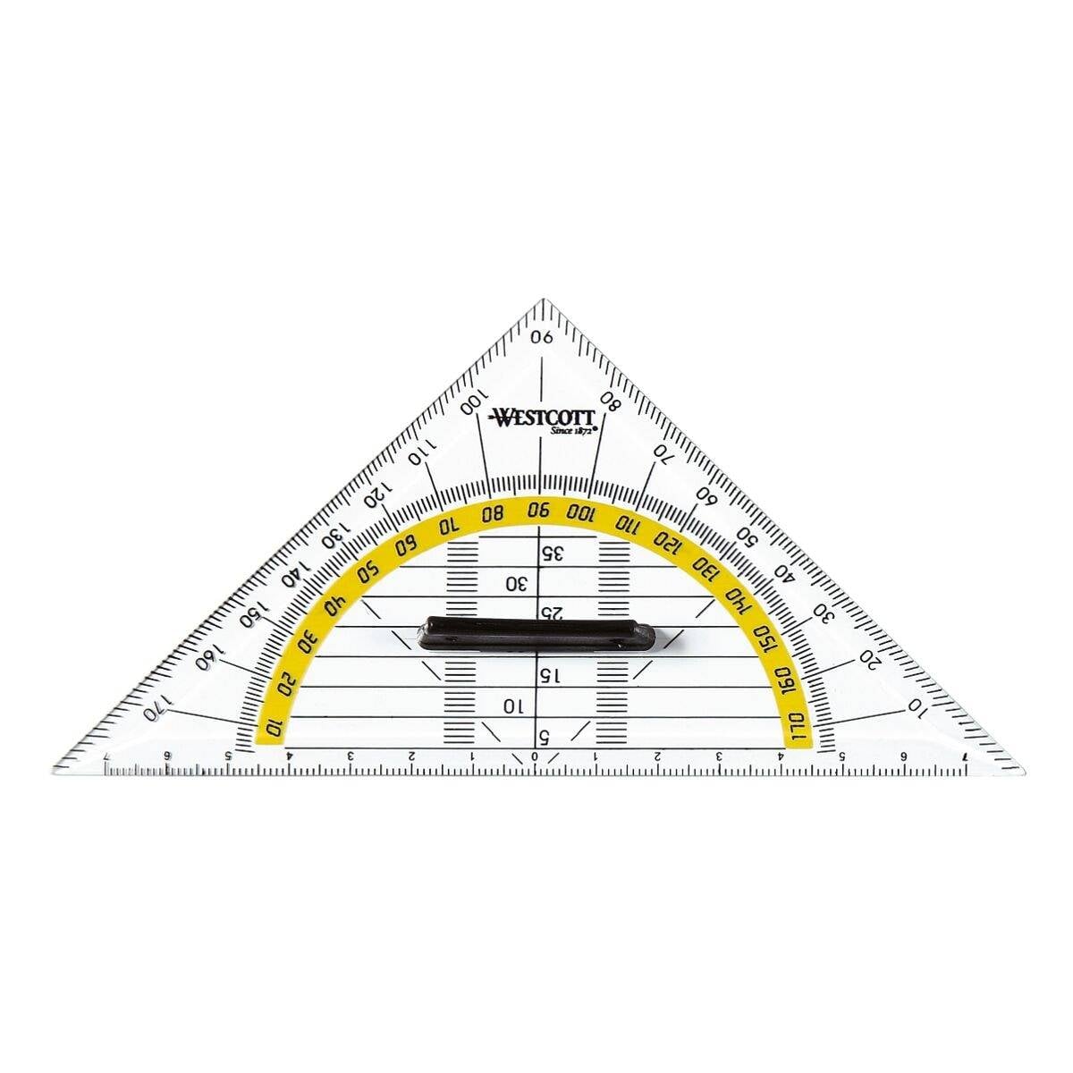 Westcott Geometriedreieck 14 cm mit Griff-1