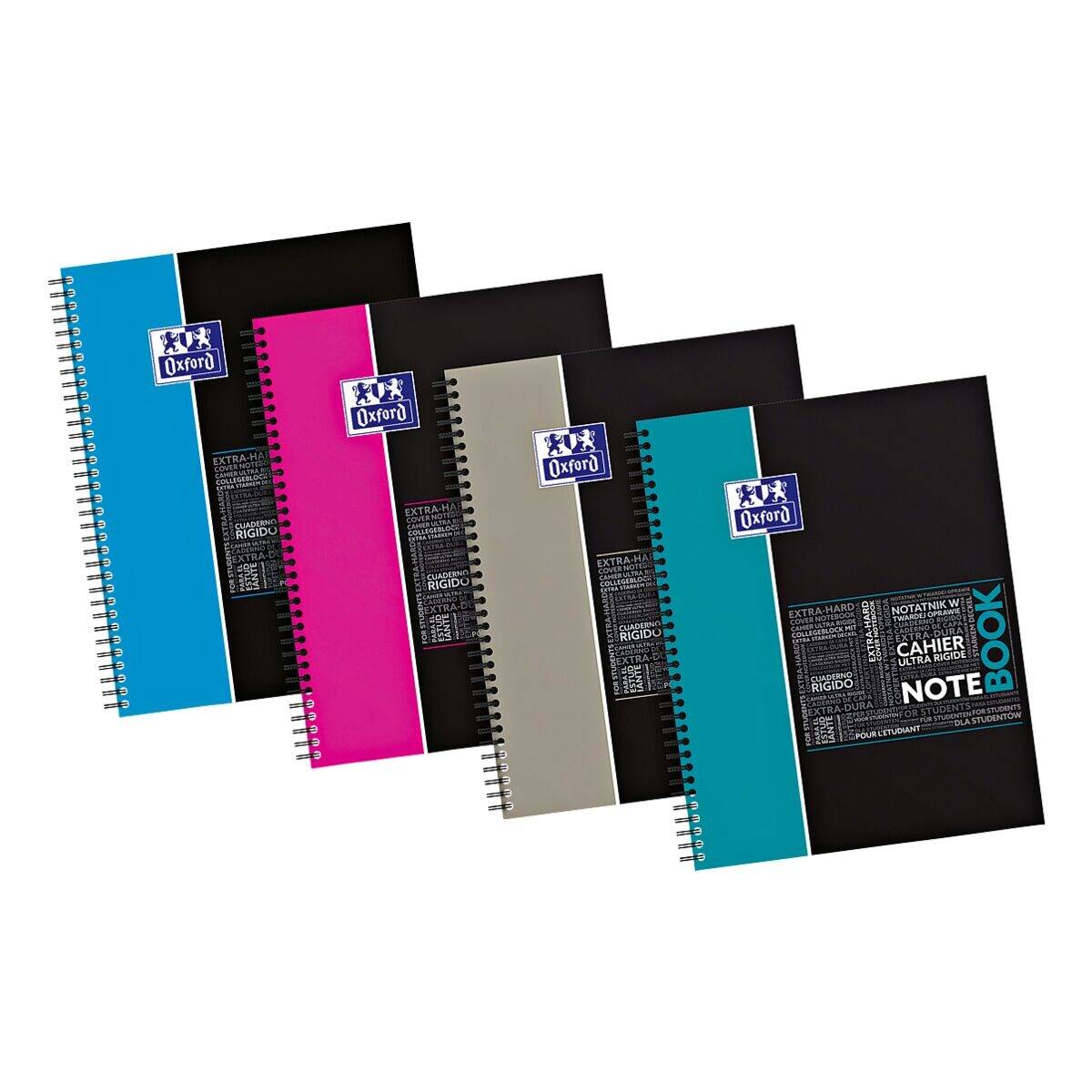 Notebook Studium A4+ kariert 5mm 80 Blatt 90 g/qm Optik Paper farbig sortiert-4