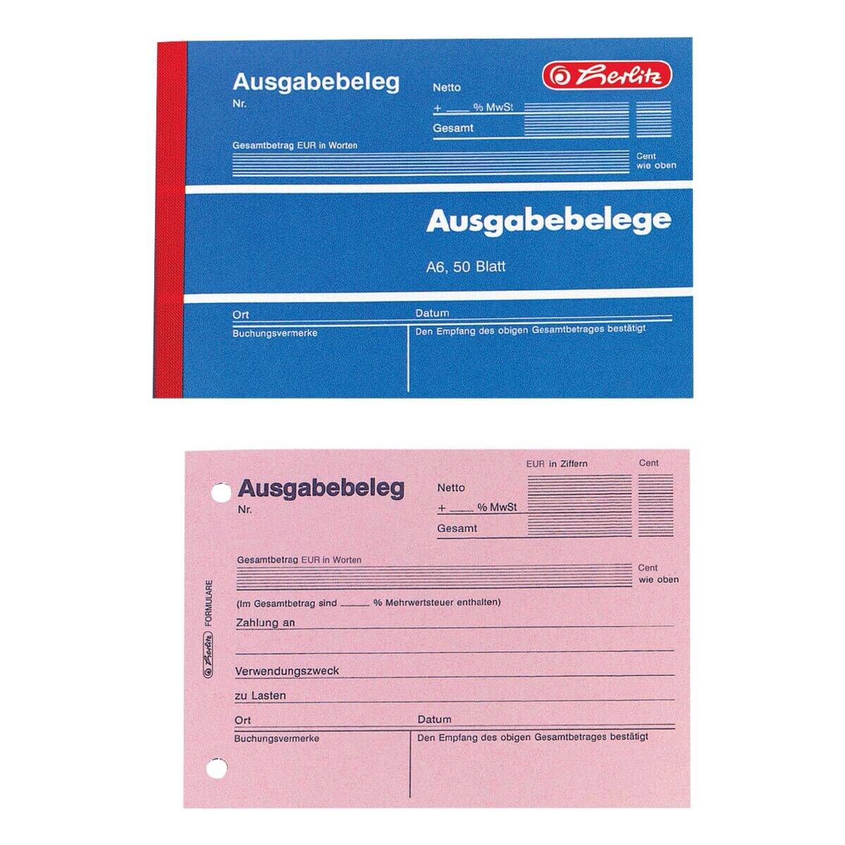 PELIKAN - herlitz Formularbuch"Ausgabebeleg 302" DIN A6 - Bürokleinmaterial - A6-1