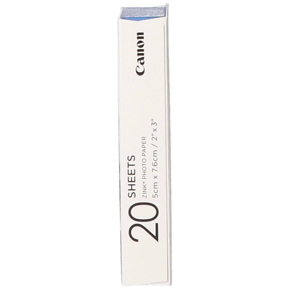 Canon ZINK™ 5 x 7,5 cm Fotopapier mit 20 Blatt, 5x7.6 cm, 2x3", 20 Blätter, Canon Zoemini, Box-1