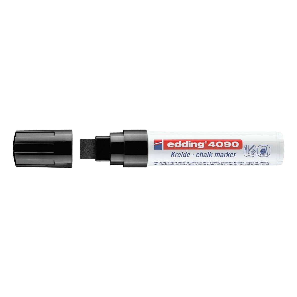Kreidemarker edding 4090 4-15mm schwarz, rot, weiß, neongelb, neonpink VE=5 Stück-1