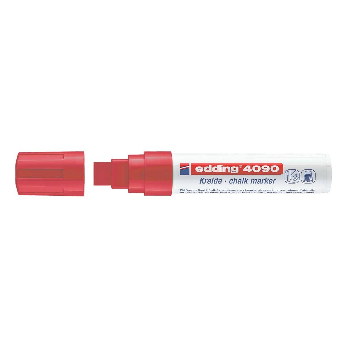 Kreidemarker edding 4090 4-15mm schwarz, rot, weiß, neongelb, neonpink VE=5 Stück-2