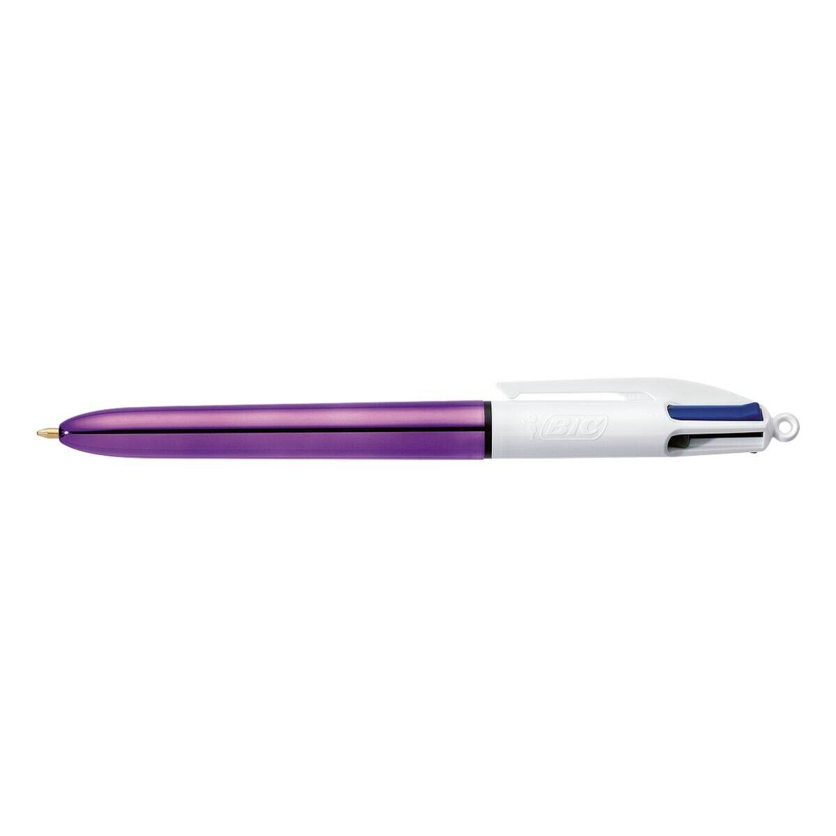 BIC Druckkugelschreiber 4Colours Shine, Strichstärke: 0,32mm-1