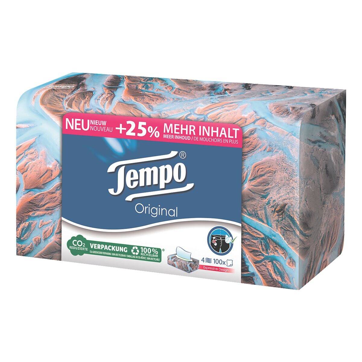 Tempo Taschentücher-Box »Original« 4-lagig 100 Tücher-3