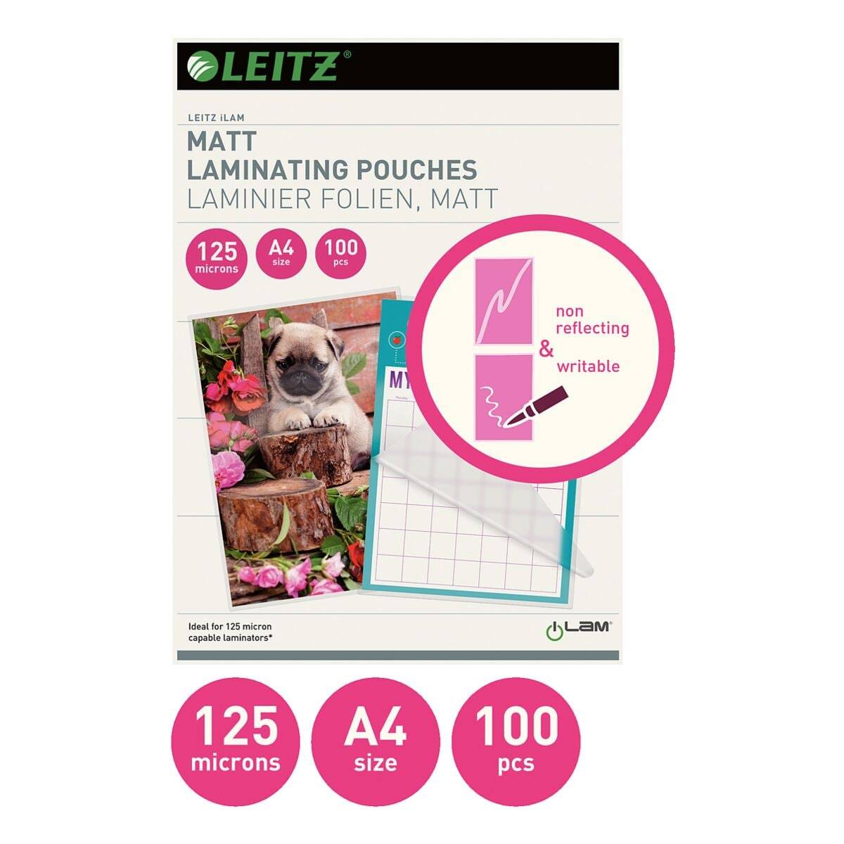 Leitz Laminierfolien A4 100 Stück 125 mic »matt«-1