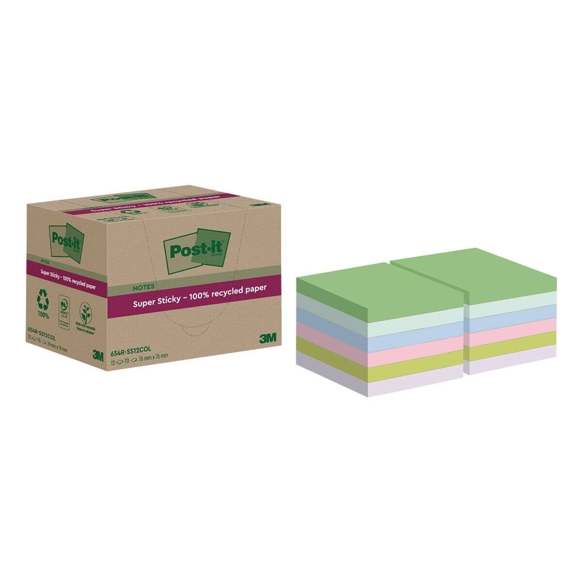 Haftnotiz Super Sticky sort 12x70Bl-3