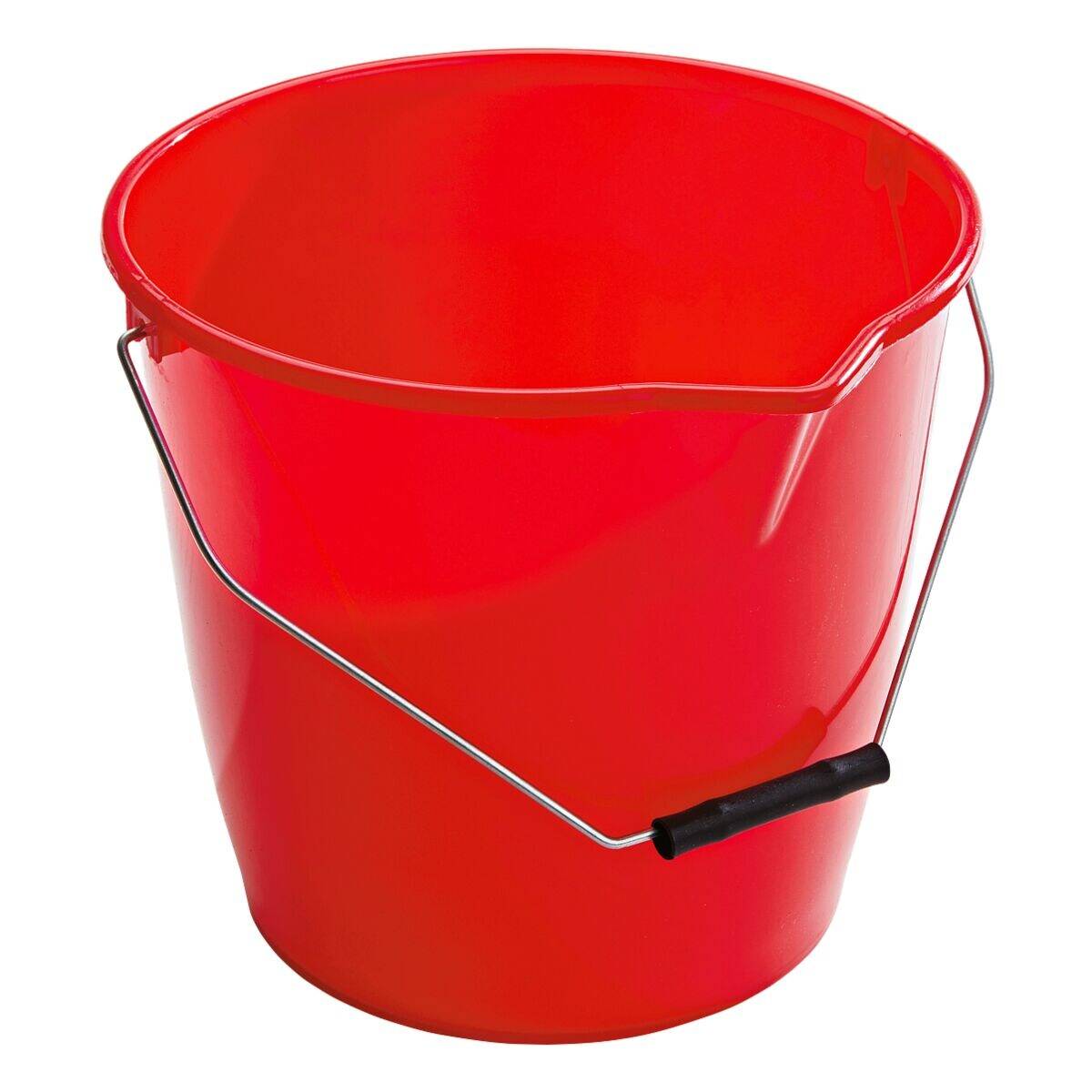 Peggy Perfect Putzeimer mit Stahlbügel, 12 Liter, rot-1
