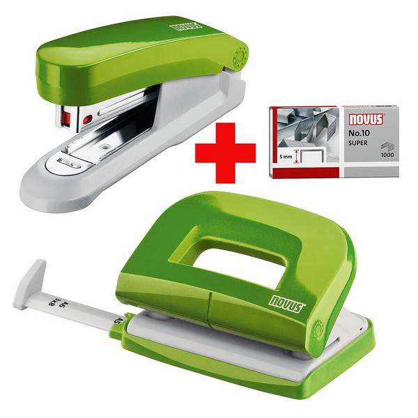 Novus Office Locher-Tacker-Büroset »Evolution Twin Set fresh« bis 15 Blatt