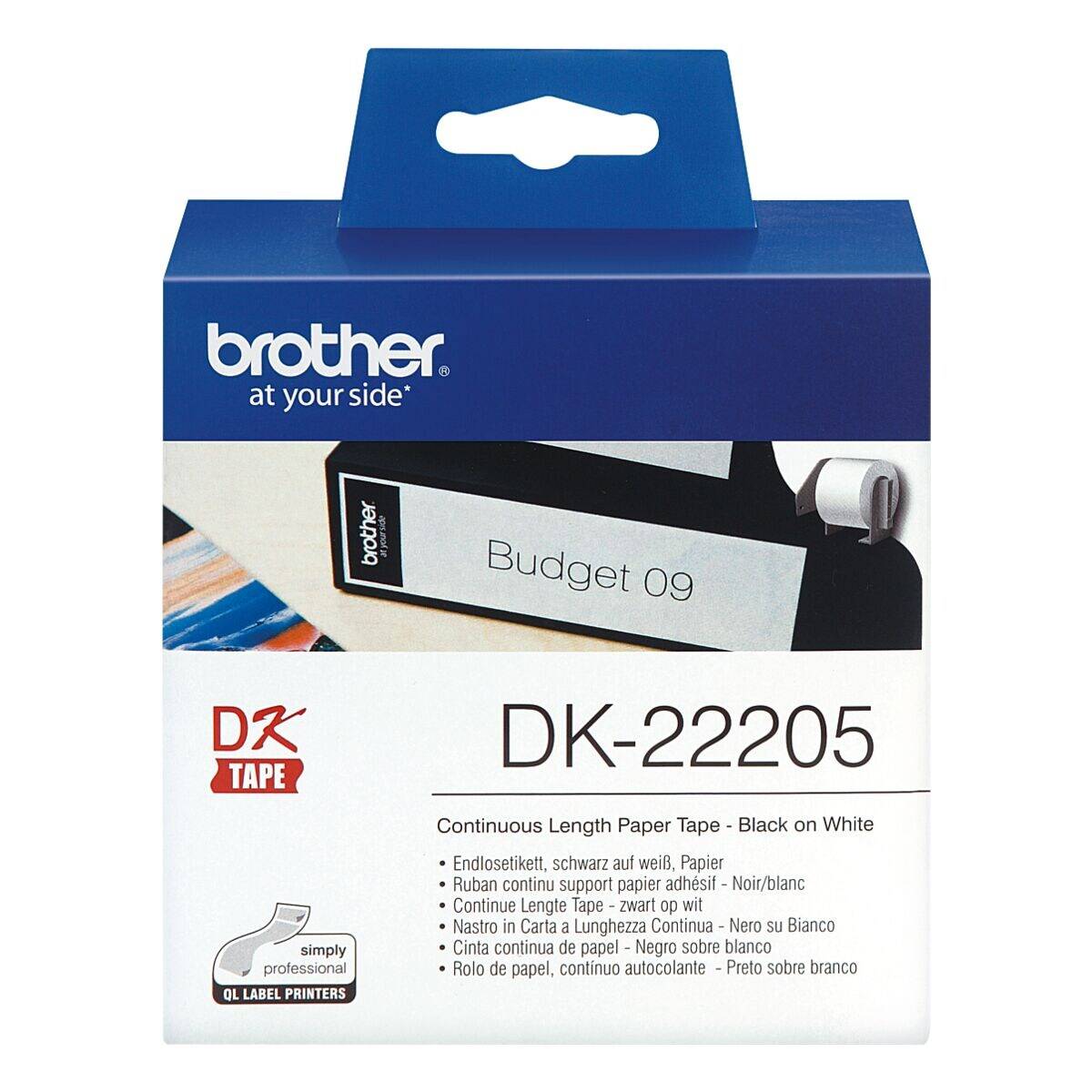 Brother DK-22205 Endlos-Etikett, Thermo-Papier, 62mm x 30,48m,-1