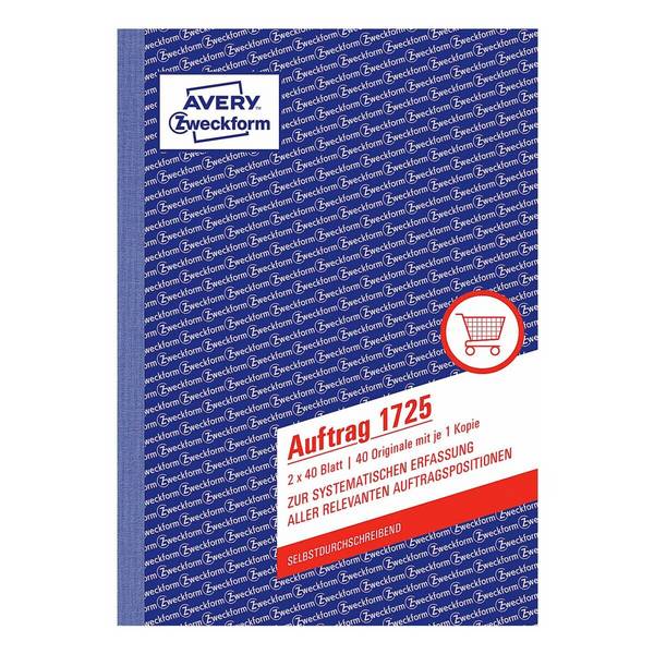 Avery Zweckform Auftragsformular 1725 DIN A5 2x40Blatt