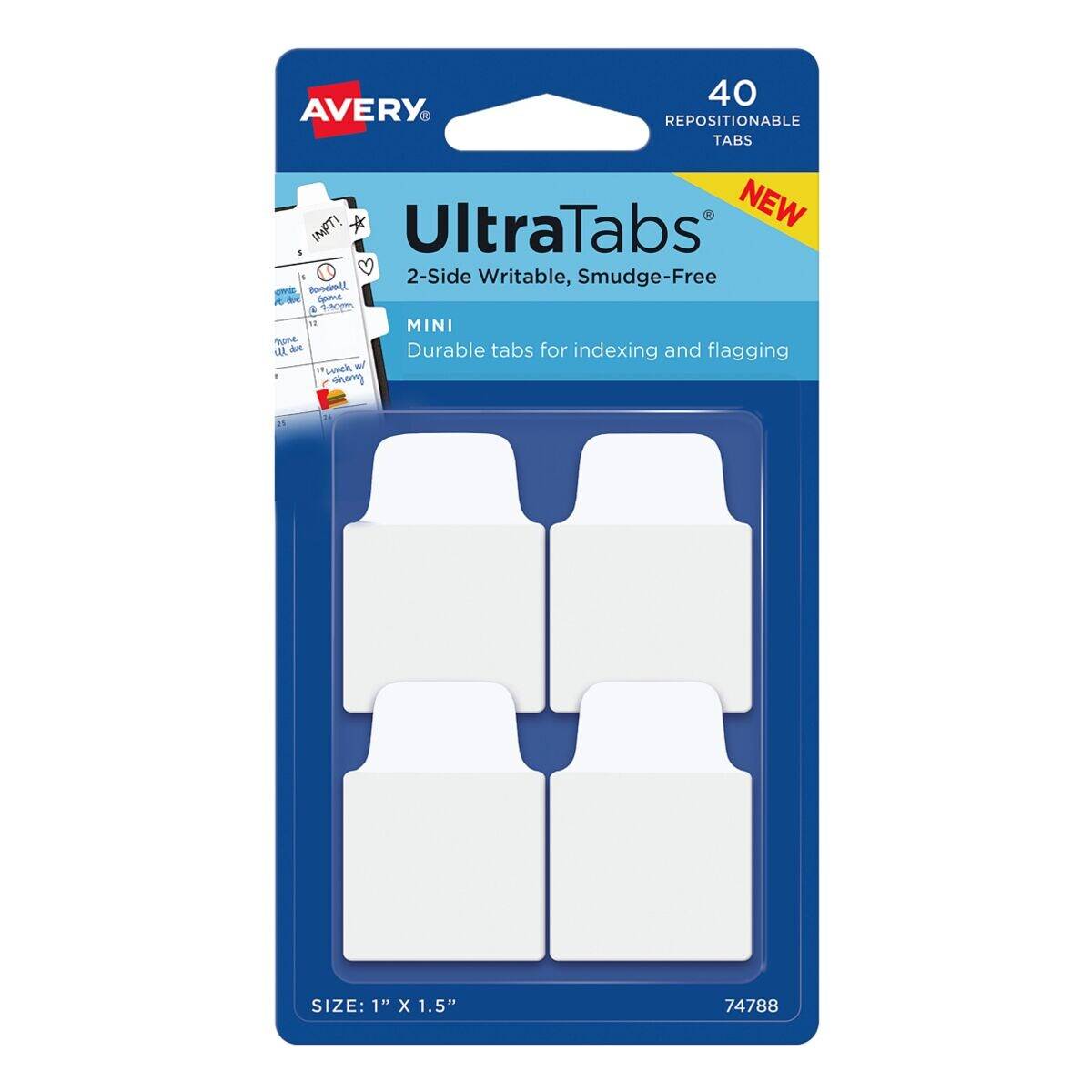 Avery-Zweckform 40 Haftstreifen »UltraTabs - Weiß«-0