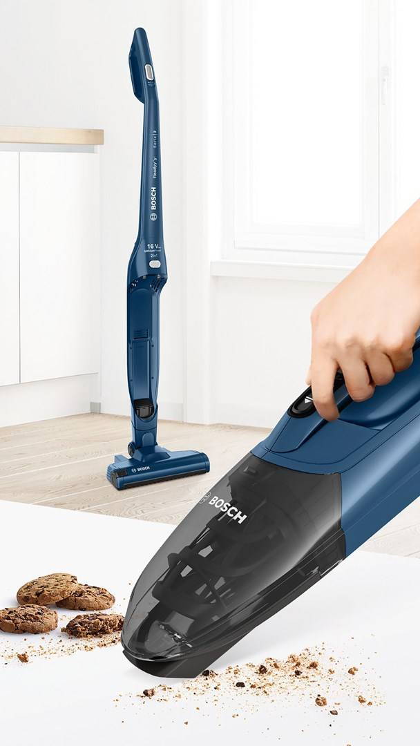Bosch Serie 2 BBHF216 Stabstaubsauger/Elektrischer Besen 2-in-1-Stabstaubsauger Akku Trocken Beutellos Blau-1