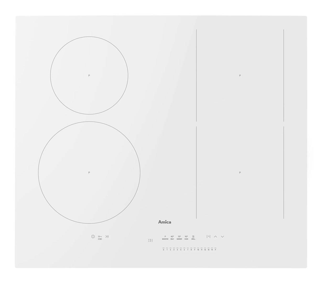 Amica Induction cooktop PIDH6141PHTSUN 3.0 white-0
