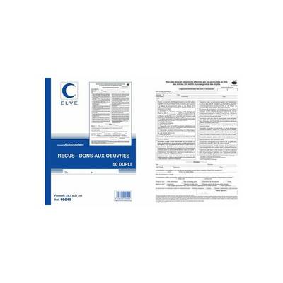 ELVE Manifold "Carnets de recus - dons aux oeuvres", A4