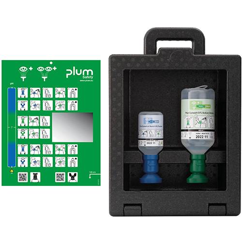 Augenspülstation,1x500ml Kochsalzlösung,1x200ml pH-Neutrallösung-2