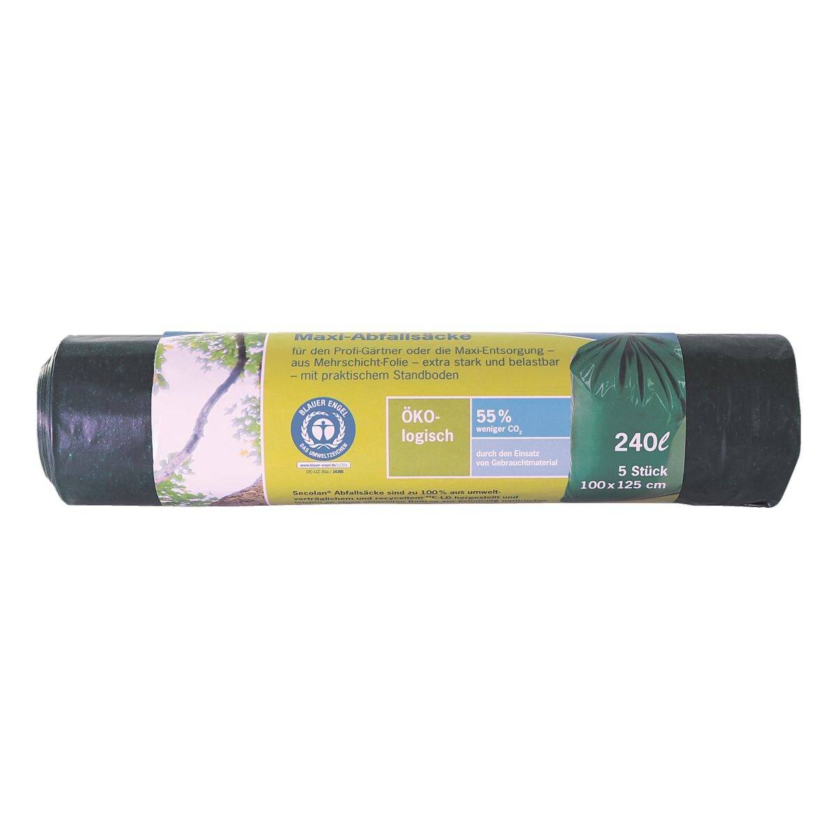 Secolan 5 Maxi-Müllsäcke 240 L grün/schwarz-0