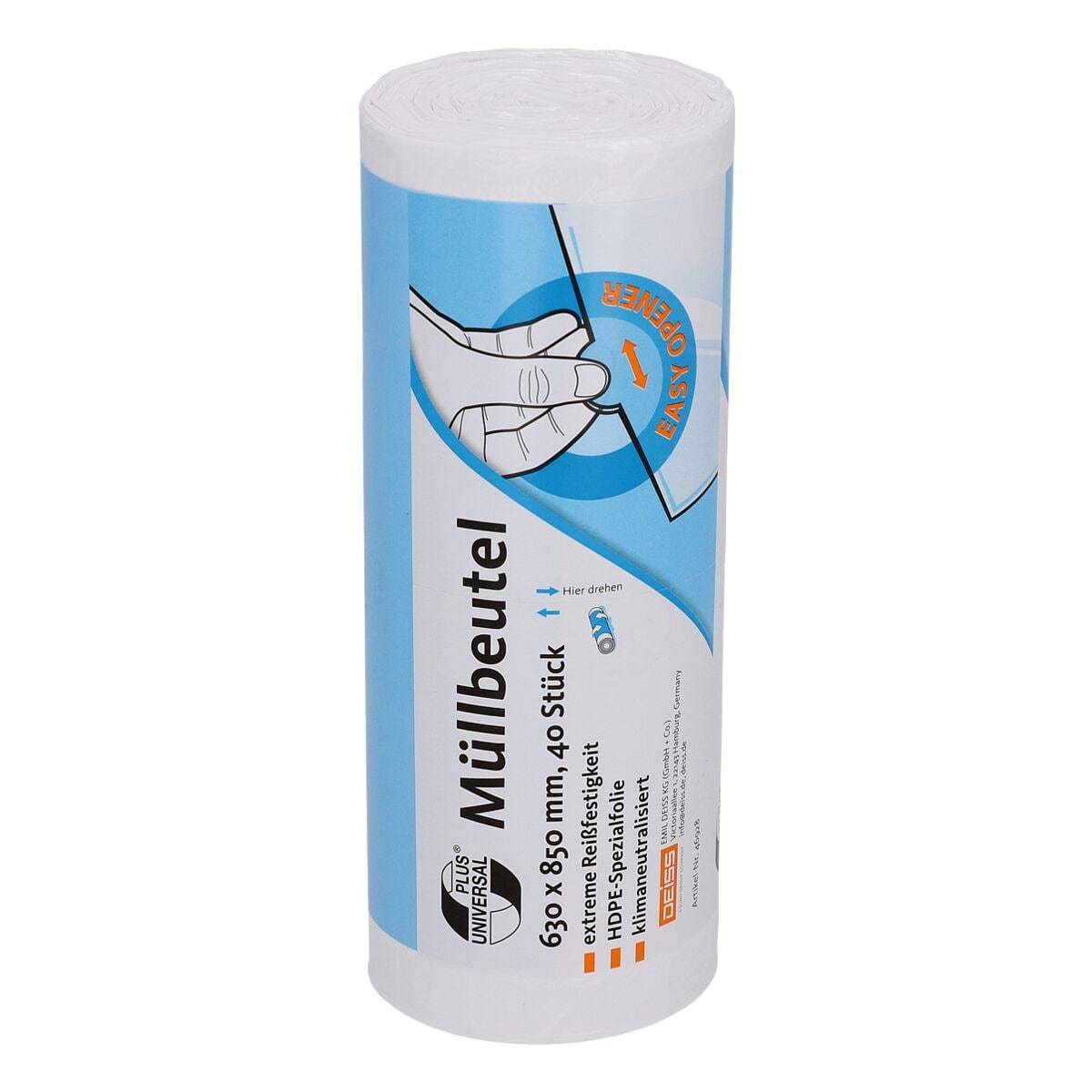 Deiss 40 Müllbeutel »UNIVERSAL PLUS®« 80 Liter weiß-1