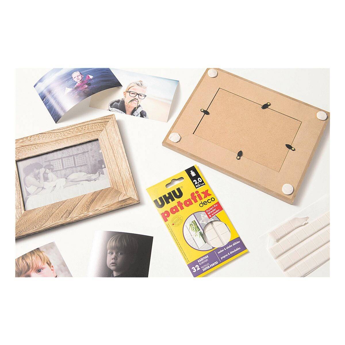 UHU Klebepads patafix homedeco, wieder ablösbar, weiß (5650736)-1
