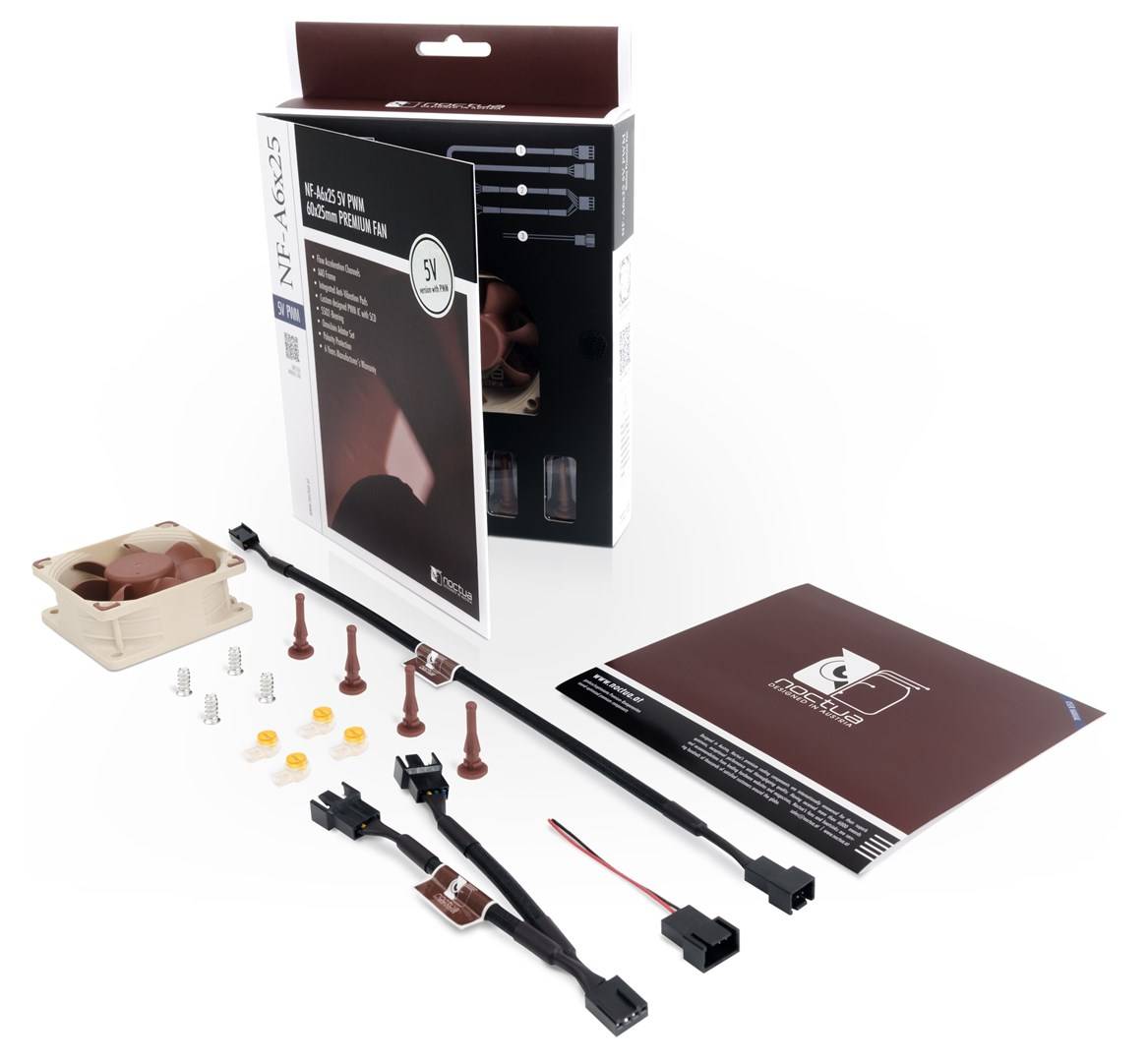 Noctua NF-A6x25 5V PWM, Ventilator, 6 cm, 650 RPM, 3000 RPM, 19,3 dB, 29,2 m³/h-3