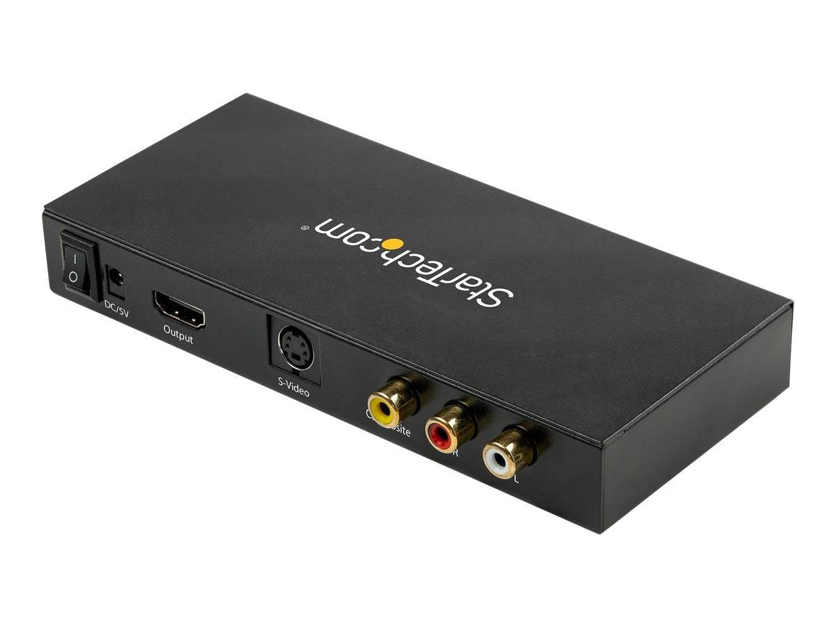 StarTech.com VID2HDCON2 S-Video oder Composite zu HDMI Konverter mit Audio (720p, NTSC & PAL, HDMI Upscaler, Mac &-1