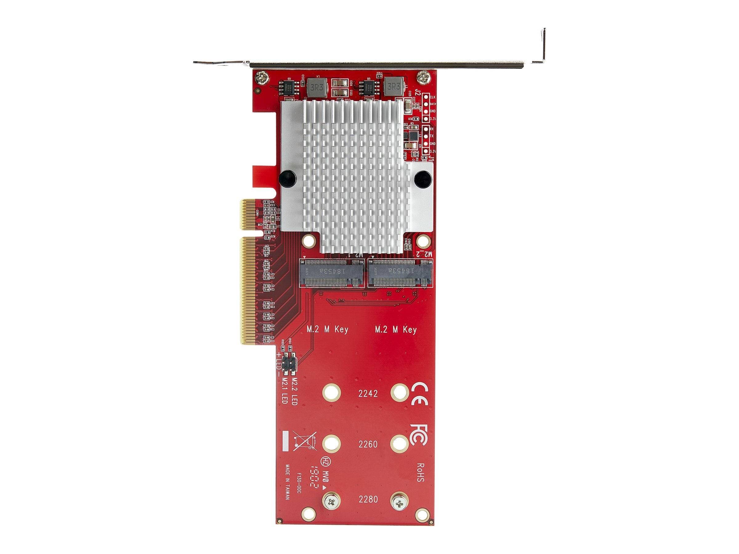 StarTech.com Dual M.2 PCIe SSD Adapter Karte - x8 / x16 Dual NVMe oder AHCI M.2 SSD zu PCI Express 3.0 - M.2 NGFF PCIe-1