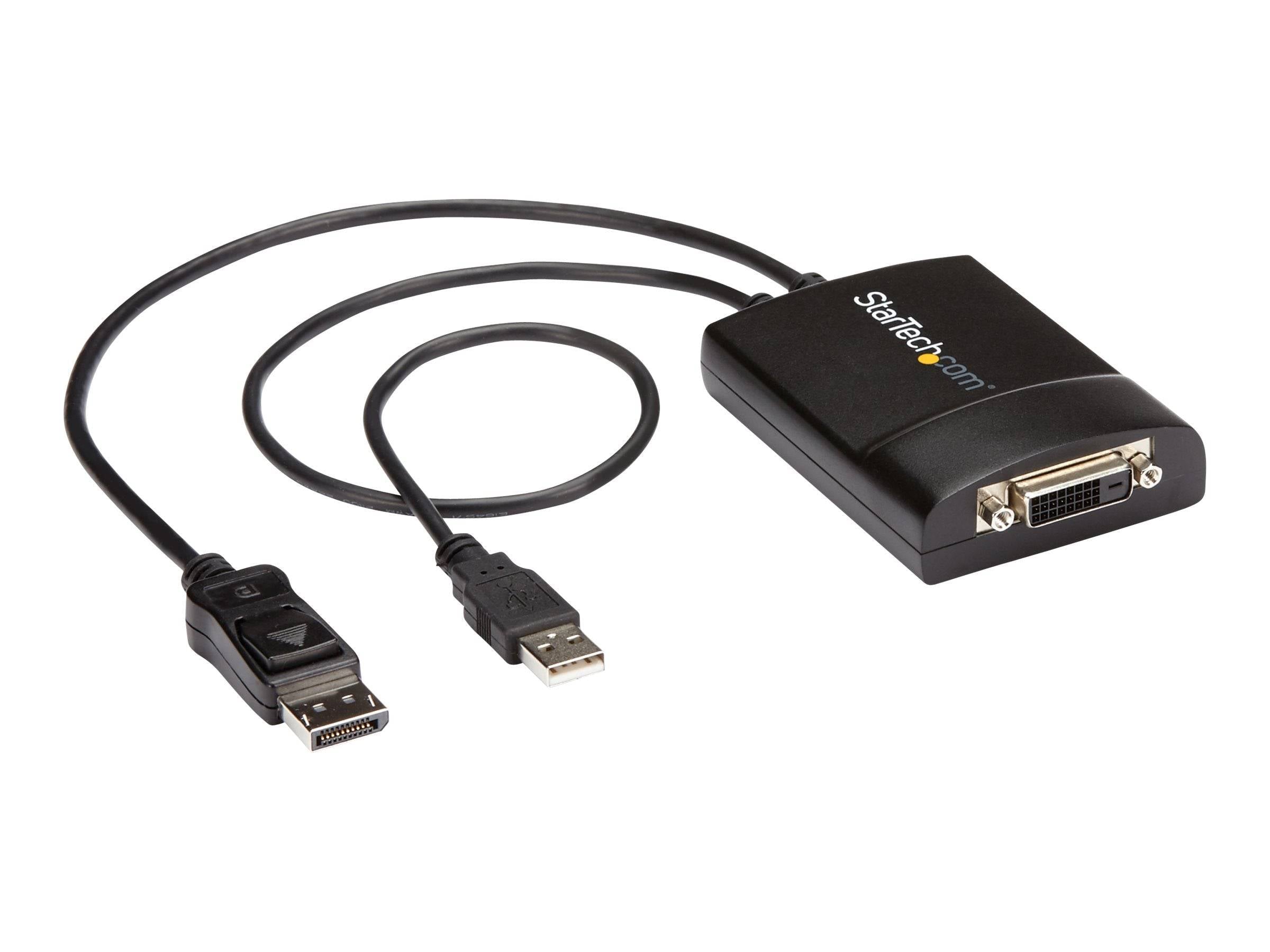 StarTech.com DisplayPort to DVI Adapter - Dual-Link - Active DVI-D Adapter for Your Monitor / Display - USB Powered --0