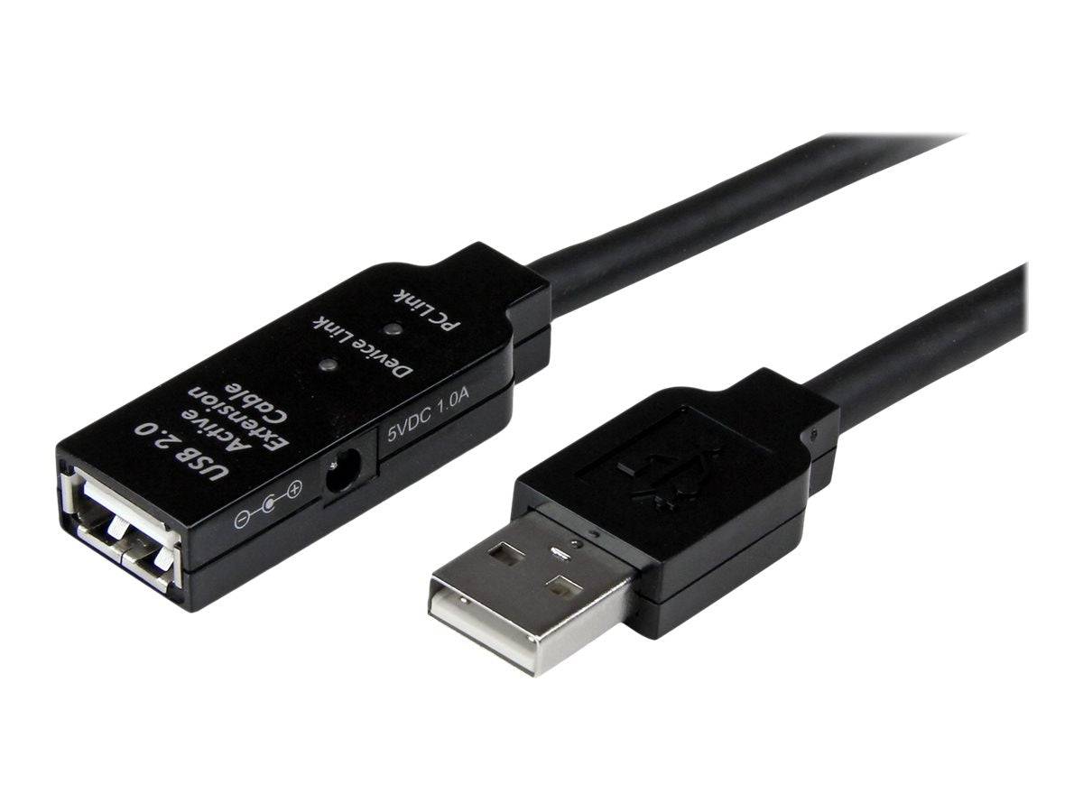 StarTech.com 15m USB 2.0 Repeater Kabel - Aktives USB Verlängerungskabel mit Signalverstärker - 1 x USB Stecker/ 1 x