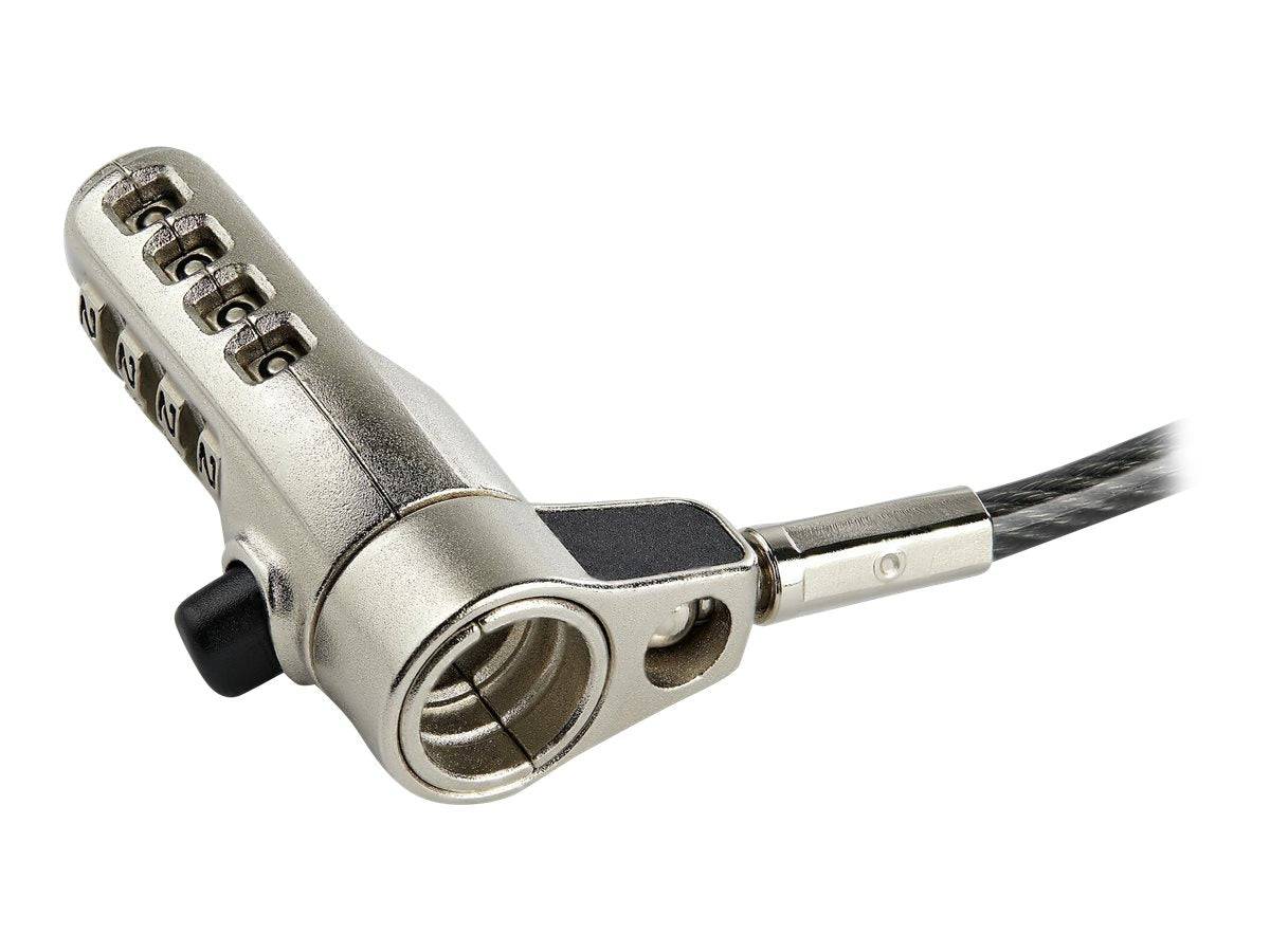 StarTech.com Laptopschloss mit 2m Kabel (Für K-Slot, Nano, Wedge Slot, Stahlkabel, 4-stelliges Kombinationsschloss,-1