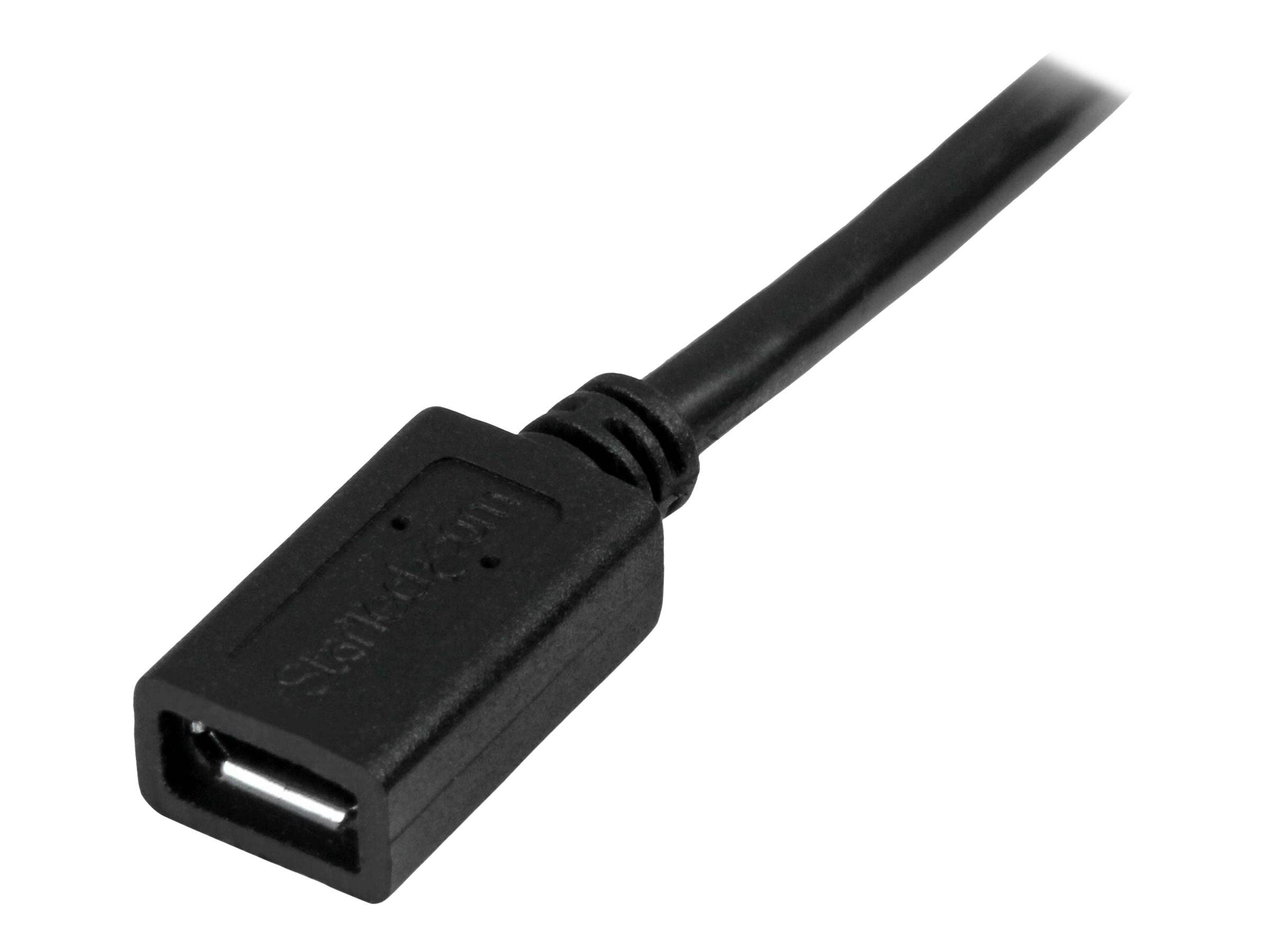StarTech.com StarTech 0,5m Micro USB Verlängerungskabel - Stecker/Buchse - Micro USB Stecker zu Micro USB Buchse Kabel-1
