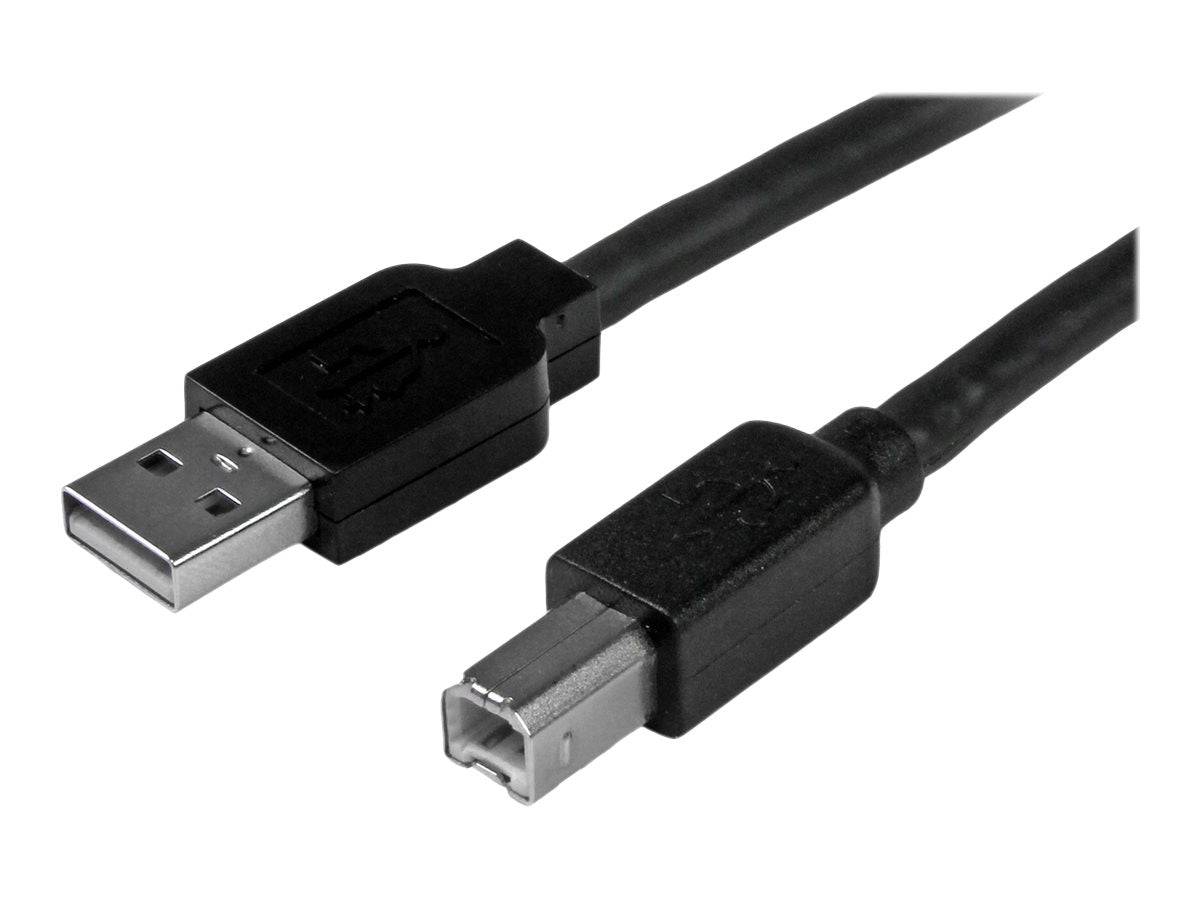 StarTech.com 15m aktives USB 2.0 A auf B Kabel - Stecker/Stecker - USB Druckerkabel 1x USB A / 1x USB B - Schwarz --0