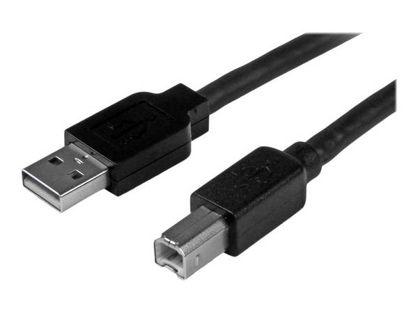 StarTech.com 15m aktives USB 2.0 A auf B Kabel - Stecker/Stecker - USB Druckerkabel 1x USB A / 1x USB B - Schwarz -
