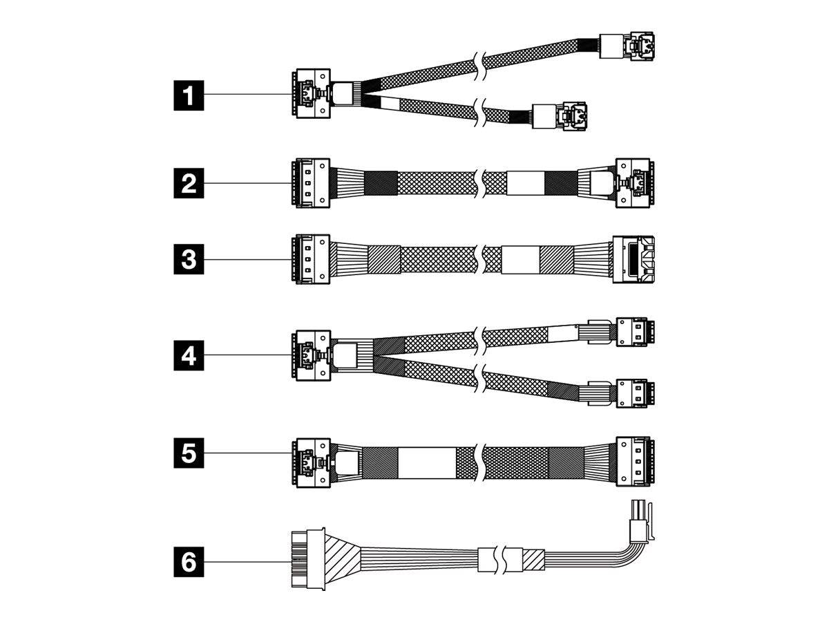 Lenovo Speicherkabelkit - für 2.5" SAS/SATA Chassis Front BP1 - für ThinkSystem-1