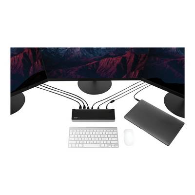 StarTech.com USB-C Dockingstation - Drei 4K Monitor Docking station mit zwei DisplayPort & HDMI - 100W Power Delivery --0