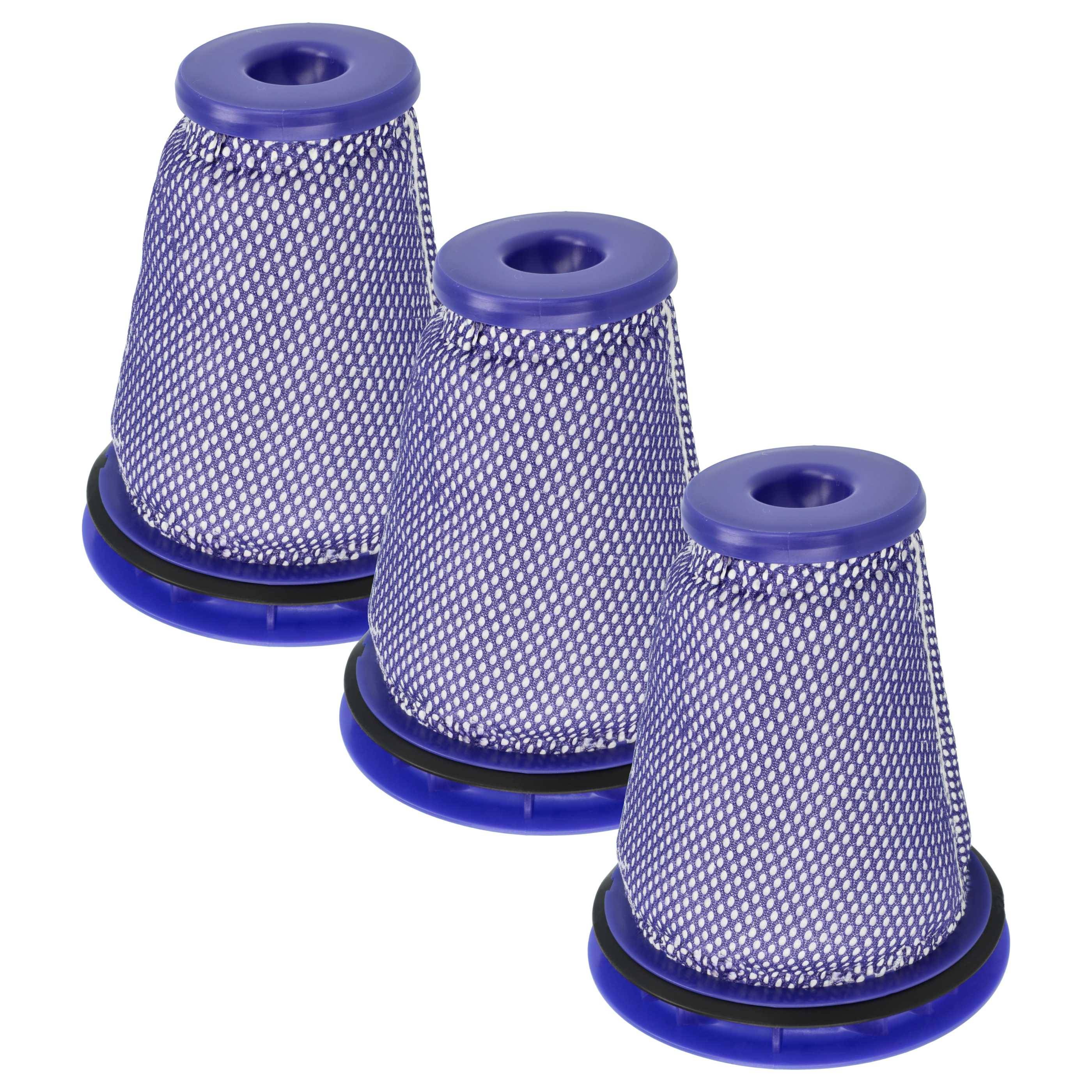 vhbw 3x Vormotorfilter kompatibel mit Dyson Cinetic Big Ball Absolute 2 Staubsauger - Motorschutzfilter, Abwaschbar-0