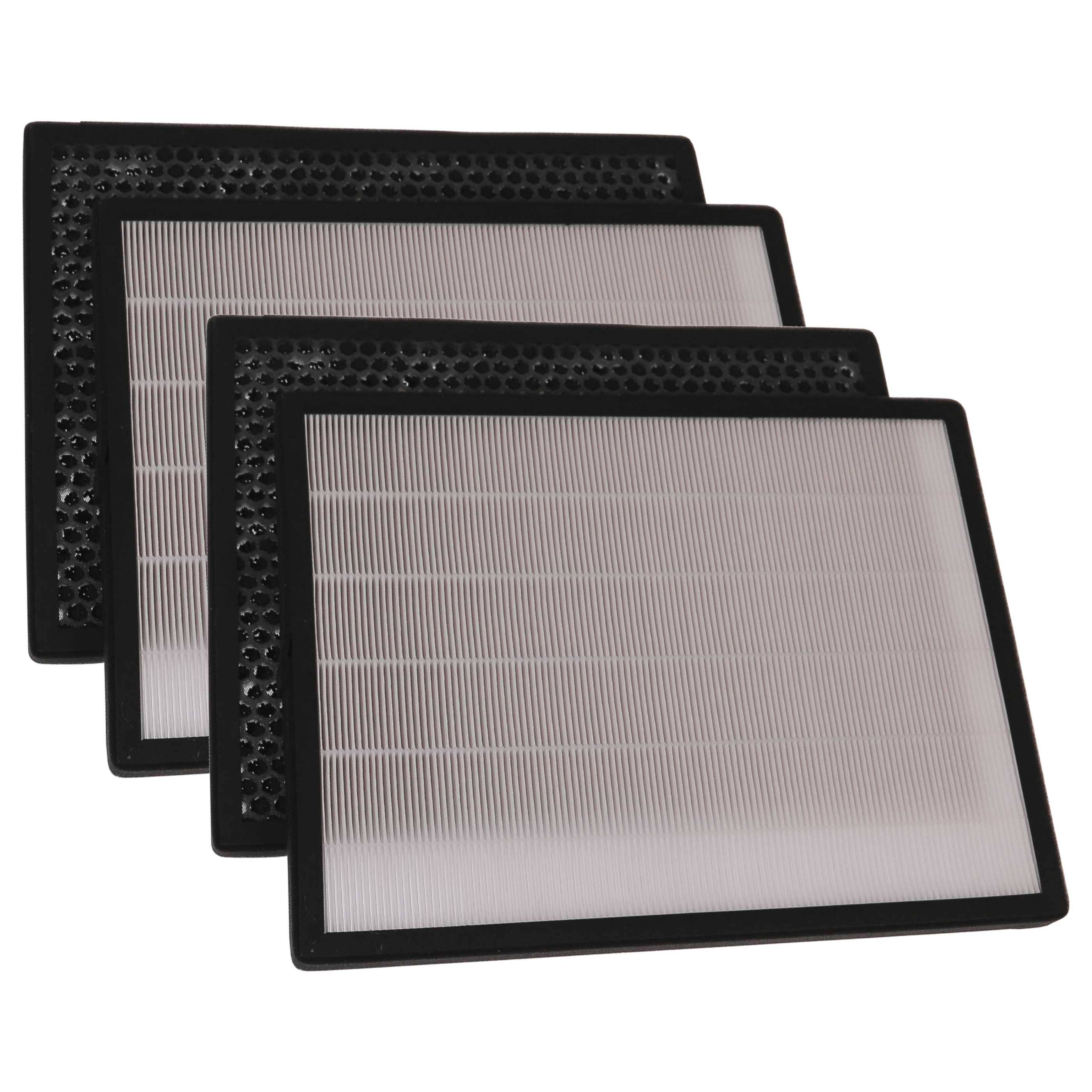 vhbw 4-teiliges Filter-Set Ersatz für Marreal AP3001-FS | AP3001B für Luftreiniger - HEPA-Filter, Aktivkohlefilter-0