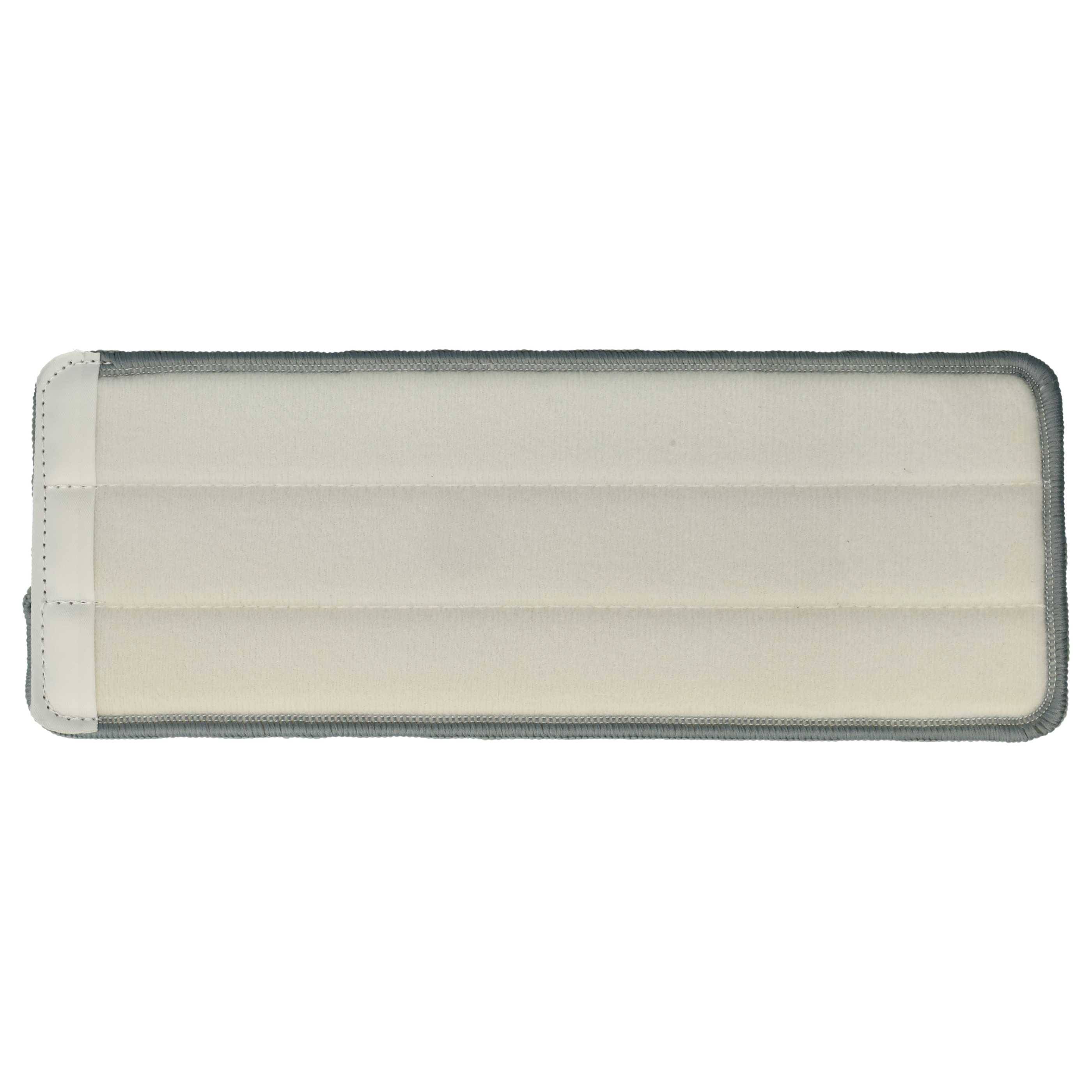 vhbw 10x Wischbezug kompatibel mit Clean Maxx 09996 Wischmopp | Ersatzkopf, Polyester Grau Weiß-3