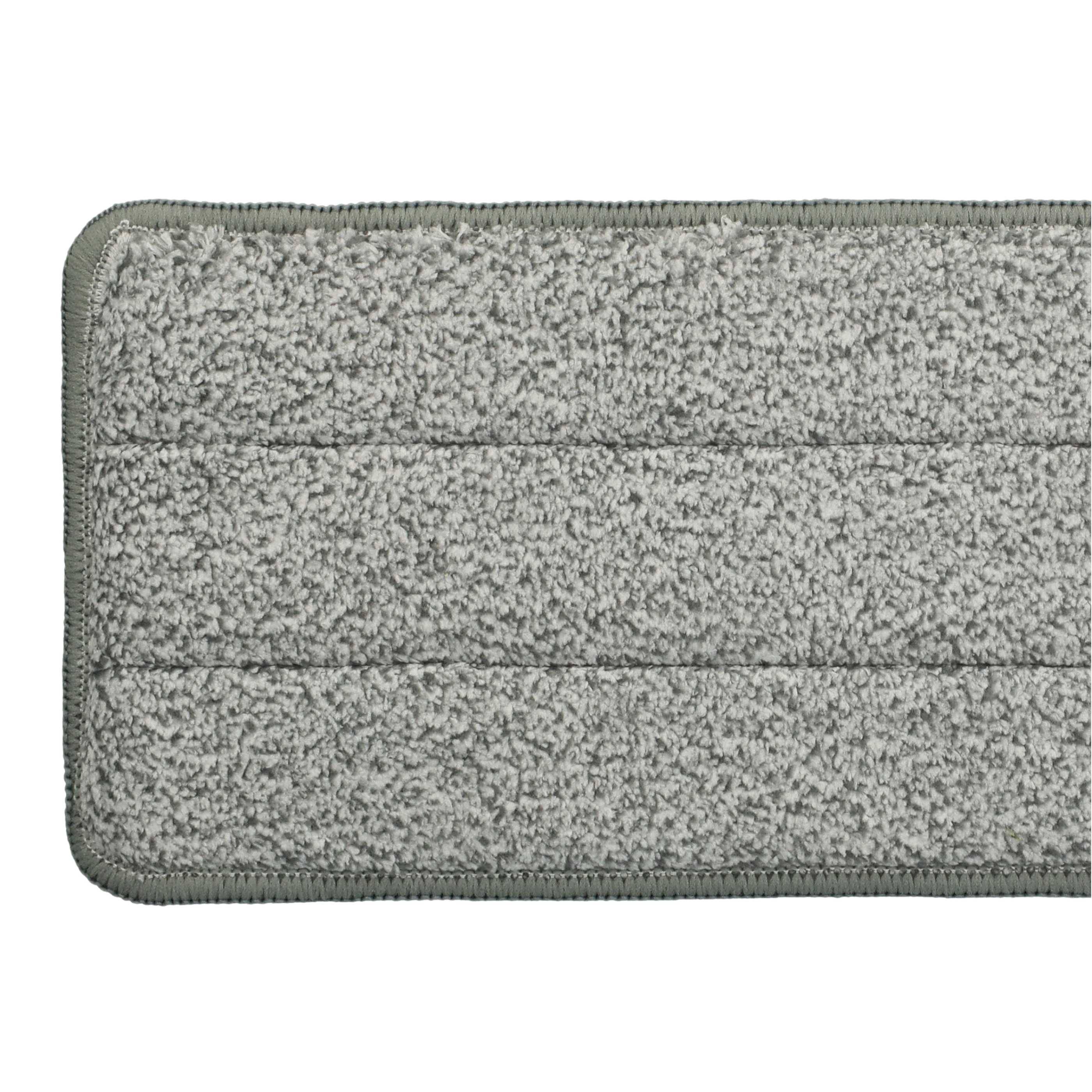 vhbw 10x Wischbezug kompatibel mit Clean Maxx 09996 Wischmopp | Ersatzkopf, Polyester Grau Weiß-4