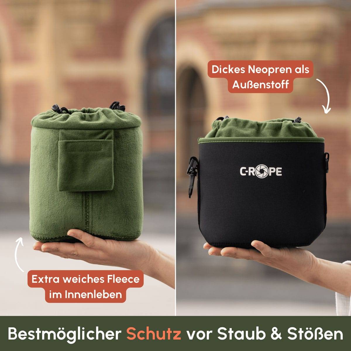 C-ROPE Kamerabeutel V2 Schwarz Variation XL 32x20x12cm retail-2