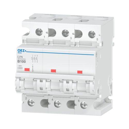 100A 3pol. LS Schutzschalter B-Charakteristik 10kA, AC 400V / DC 72V-0